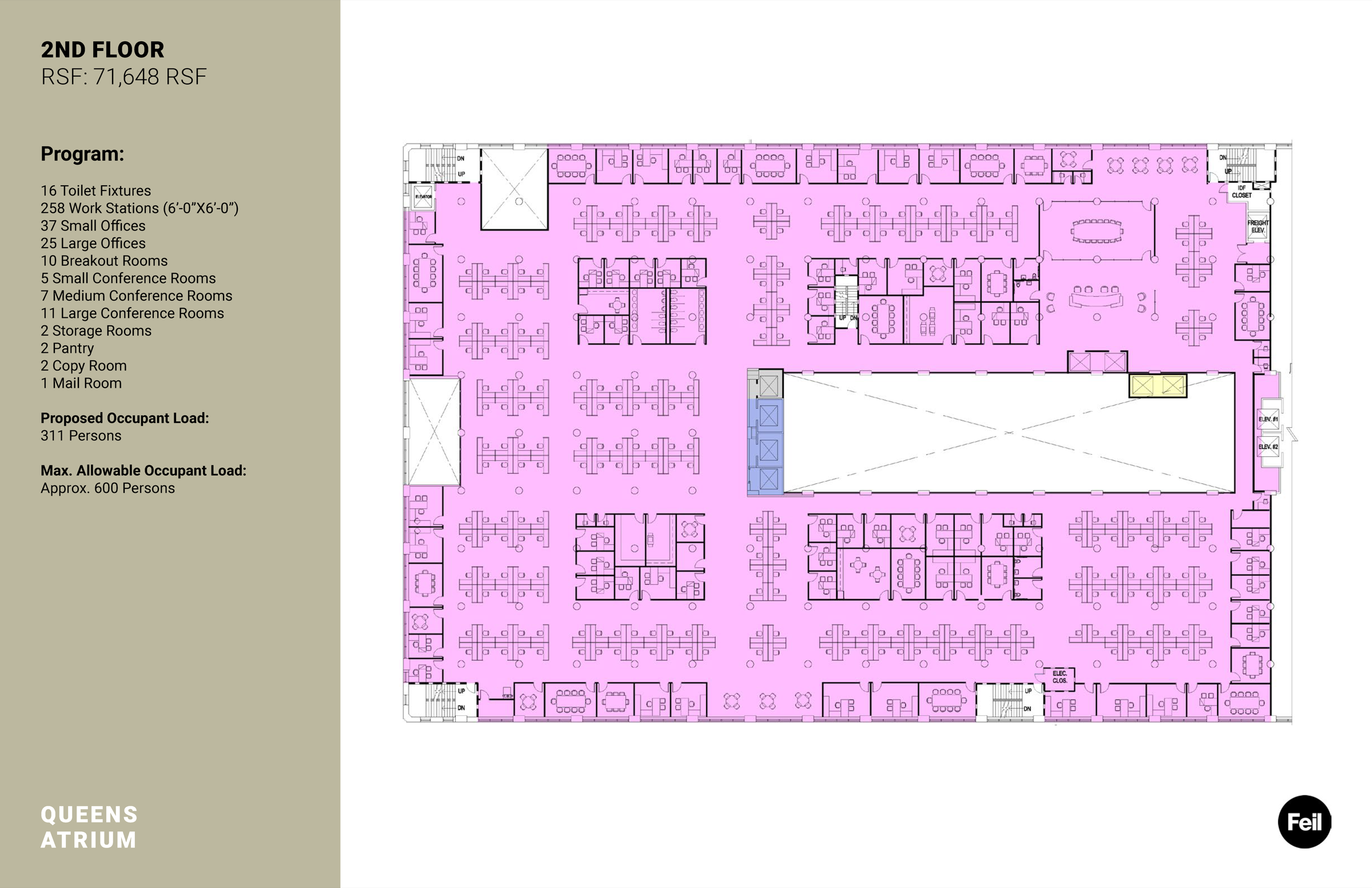 Floor 2 Test Fit Plan