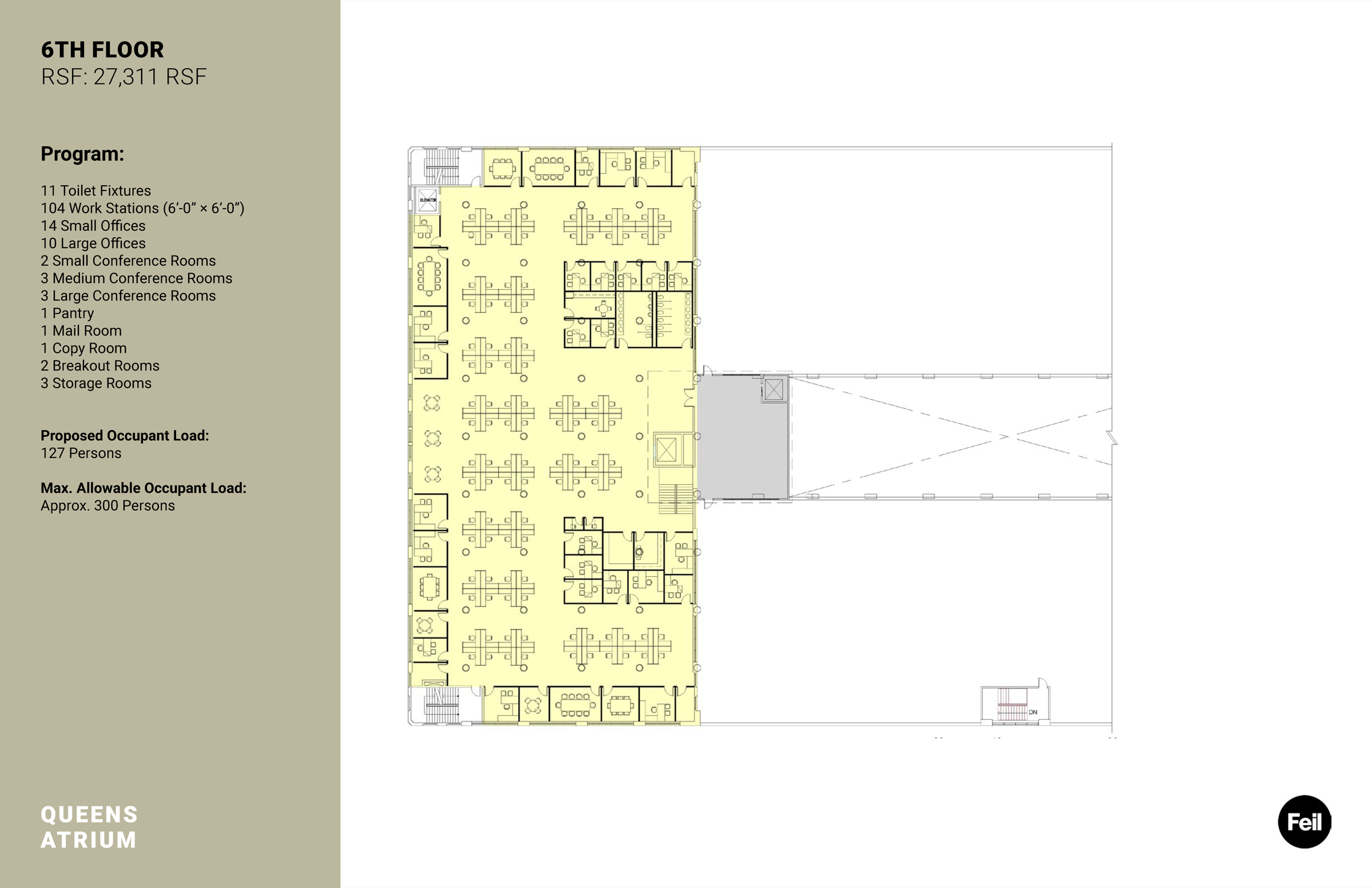 Floor 6 Test Fit Plan